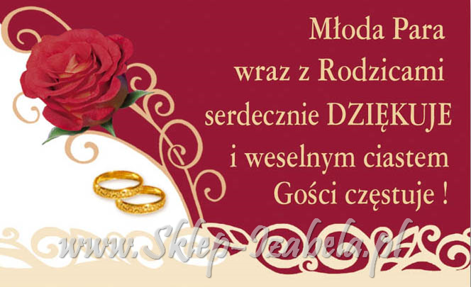 <b>Naklejki ciasto weselne</b> EDW - 0168